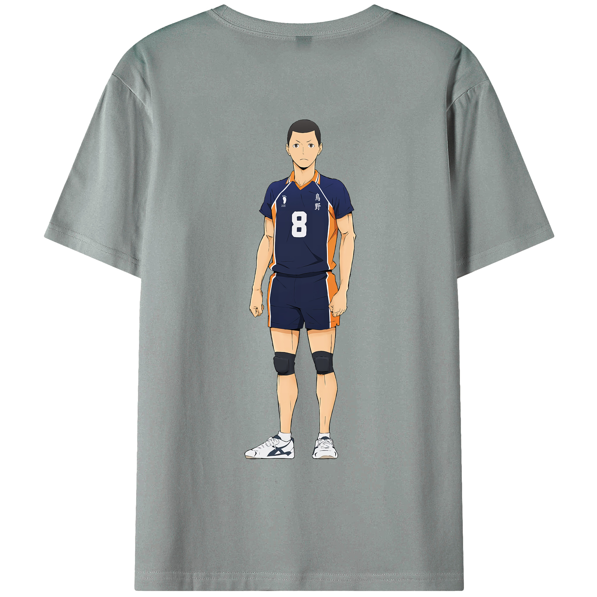 （画像用） ハイキュー!! Haikyu!! 綿100％ メンズ半袖Tシャツ（バックプリント） 通気性